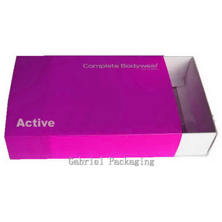 Custom Foldable Drawer Style Paper Box with logo