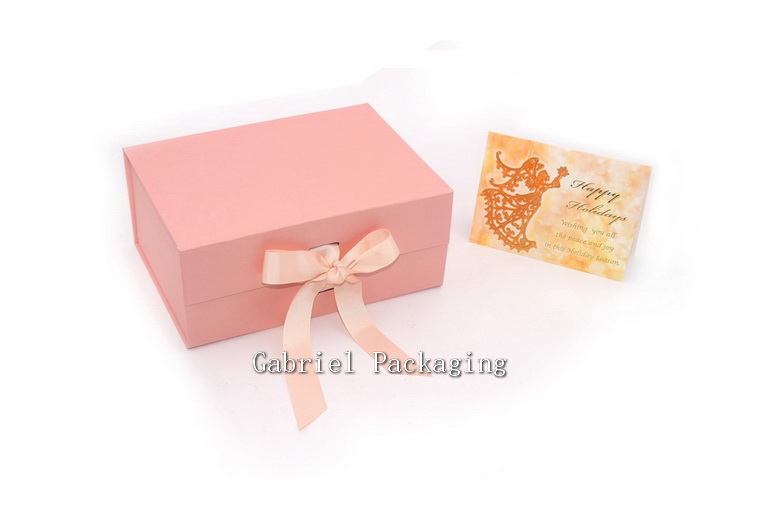 Luxury Present Customised Printing Packaging Boxes with Silk Ribbon