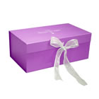 Classical Folded Rigid  Box with ribbon handle