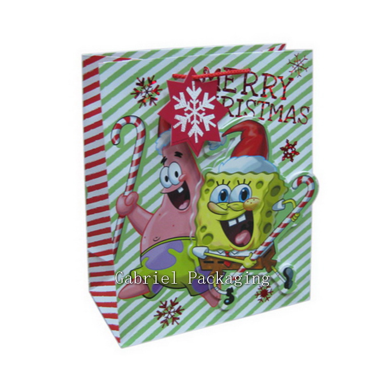 Customize Gift Bag with Christmas Day Theme for Merry Christmas