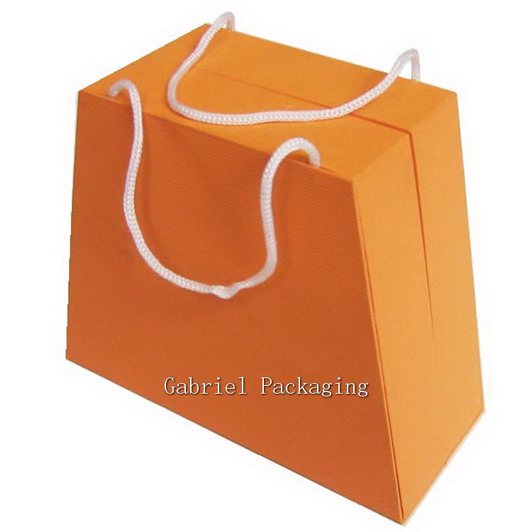 Distinctive Trapezoidal Gift Box with Rope handle for Luxury Lingerie