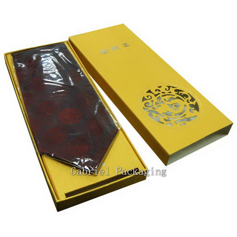 Unique Drawer style Cardboard Box for Luxury Brand Necktie Packaging